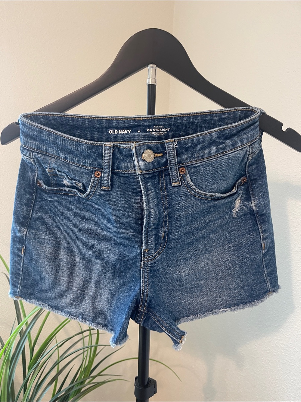 Old Navy Blue Distressed Denim Shorts